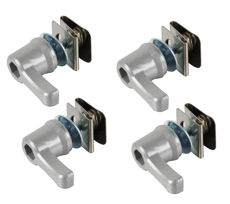 MOCODUO Saddlebag Lever Lock Fastener Bolt Nut Mounting Hardware, Heavy Duty Anti-Theft Saddle Bag Screw Bolts Kits Fits for Harley Touring Road Street Glide Ultra Electra Road King Softail 1992-Later Silver - Image 1